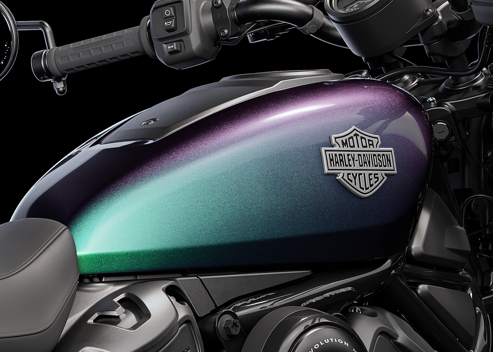 2025 Nightster motorcycle snake venom color-shift paint