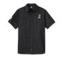Men's Button Down Bar & Shield Contrast Stitch