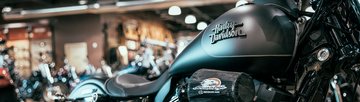 motorcycles in dealership showroom