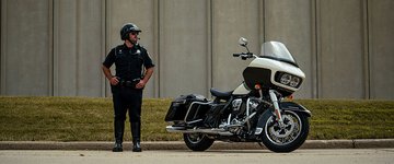 Police bike beauty shot