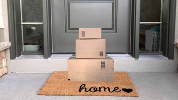 boxes by front door