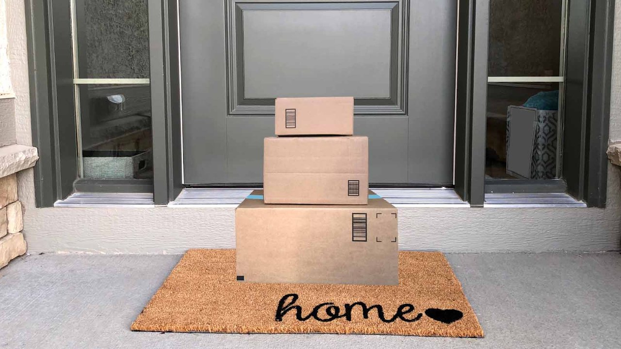 boxes by front door